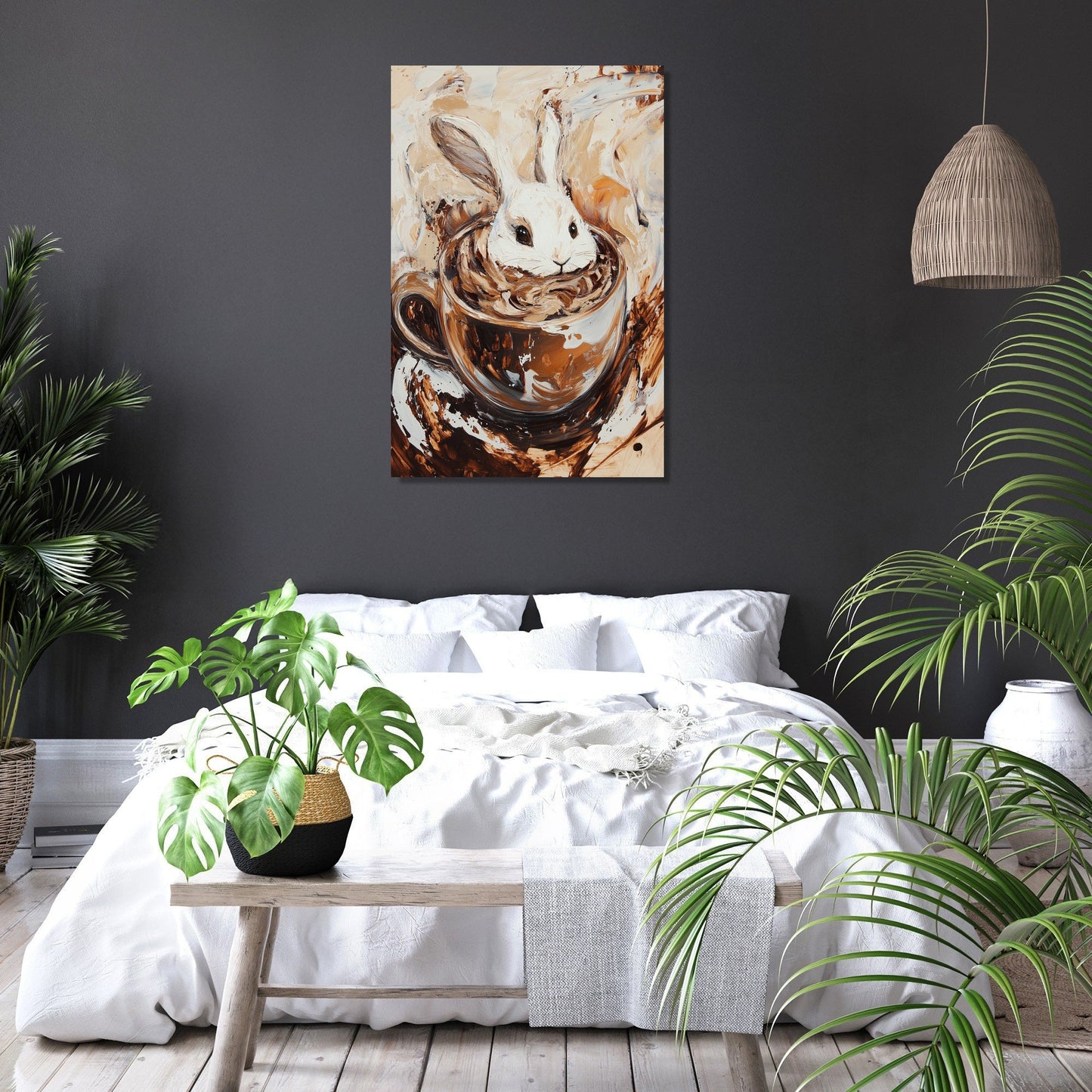 Bunny in Cocoa Canvas