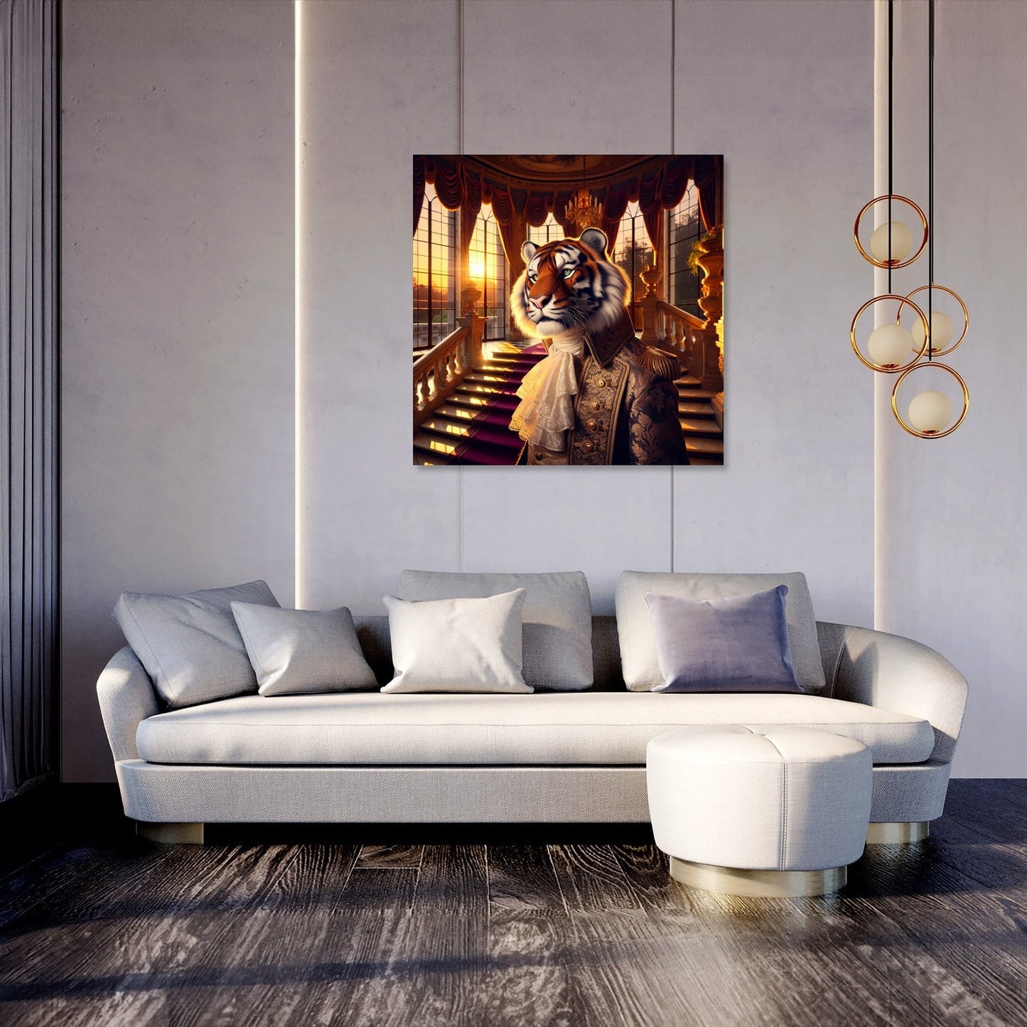 Regal Tiger Sunset Majesty Canvas
