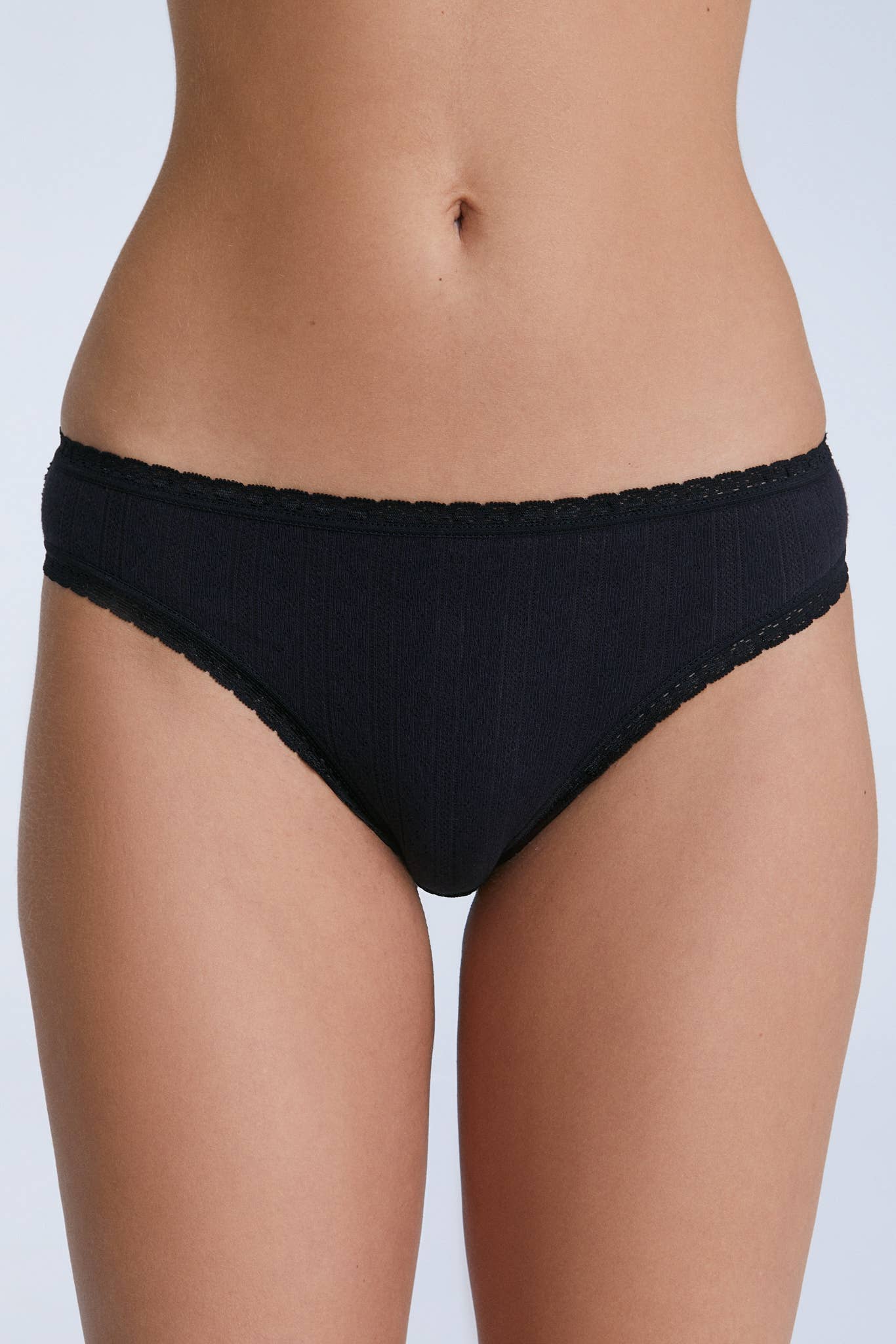 Organic Jacquard Lace Trimmed Slip