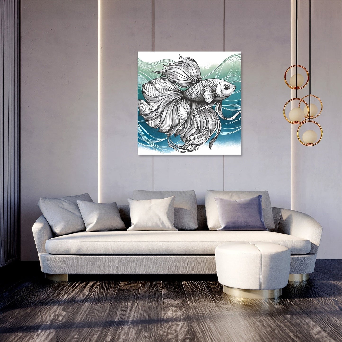 Graceful Swimmer Canvas