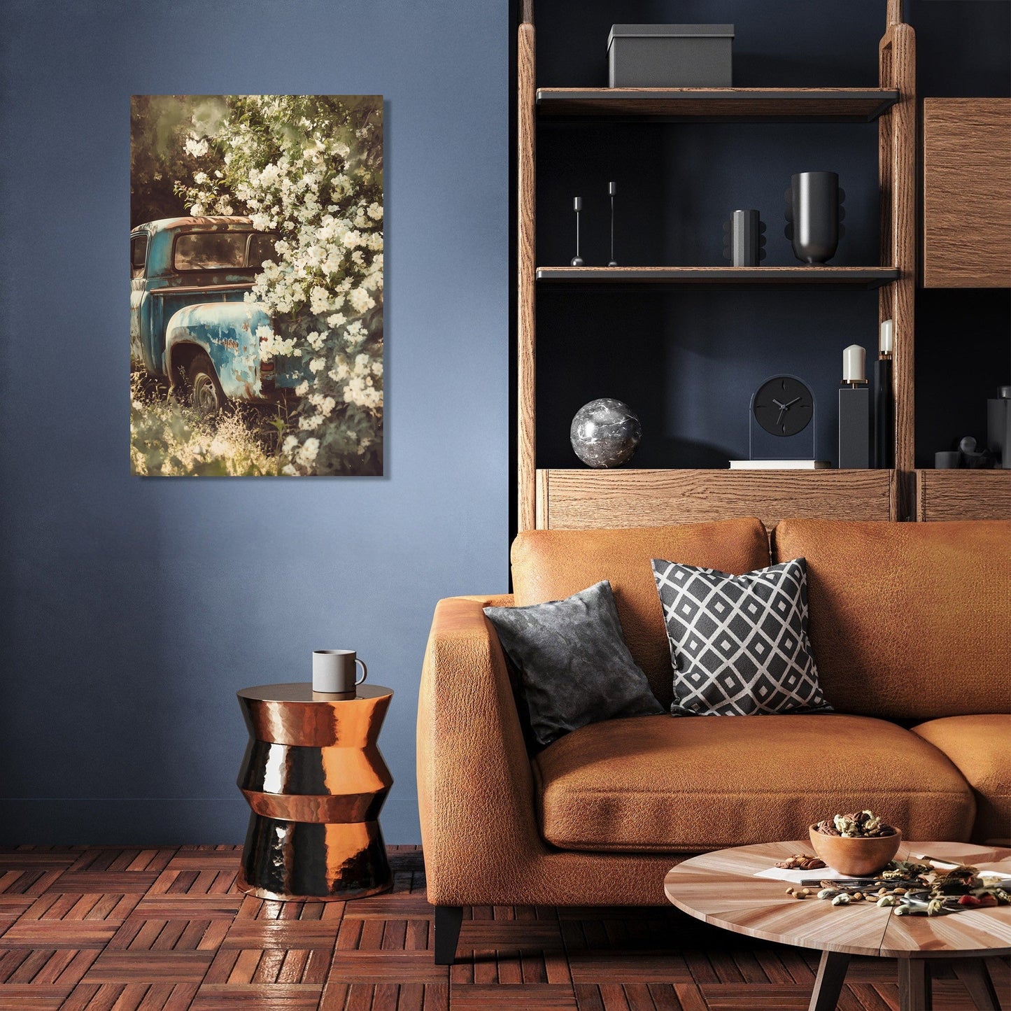 Rustic Pickup Floral Canvas