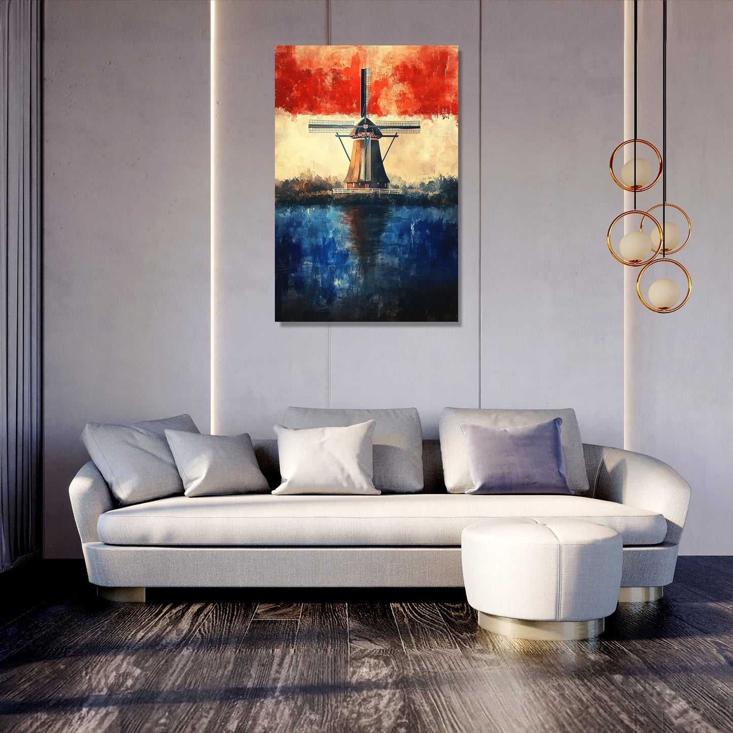 Ethereal Dutch Windmill Canvas