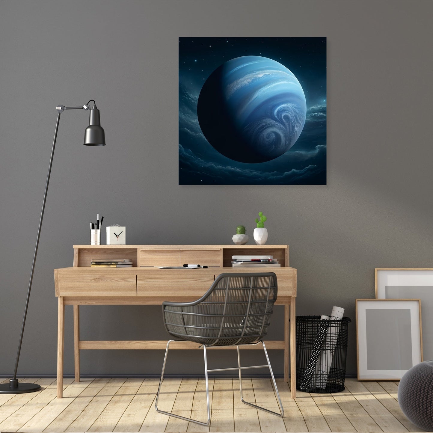 Neptune's Cosmic Majesty Canvas