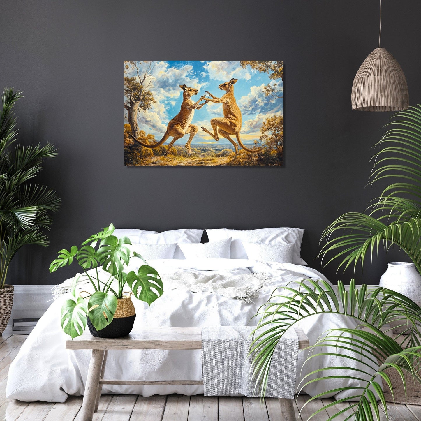 Kangaroo Sparring Canvas