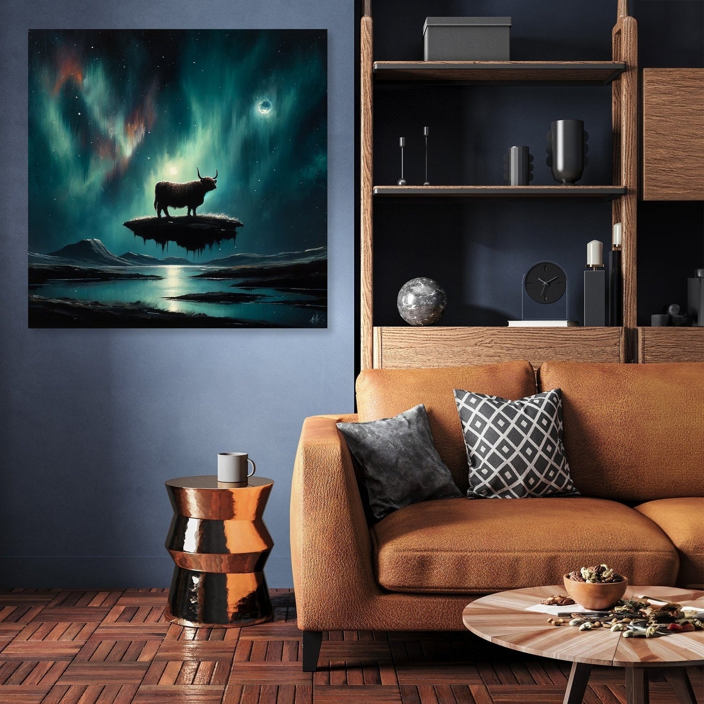 Highland Cow Mystique Canvas