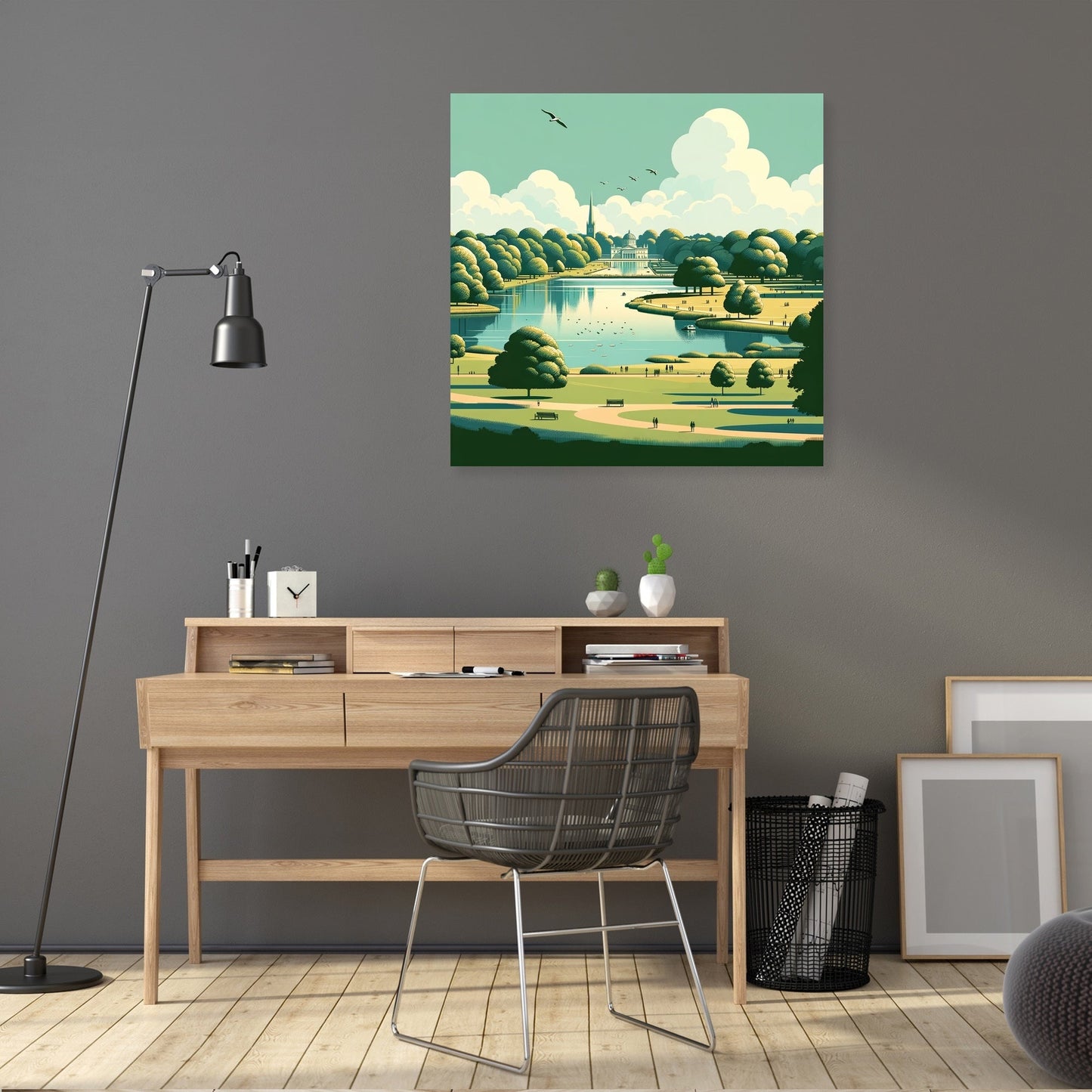 London Hyde Park Minimalist Tranquility Canvas