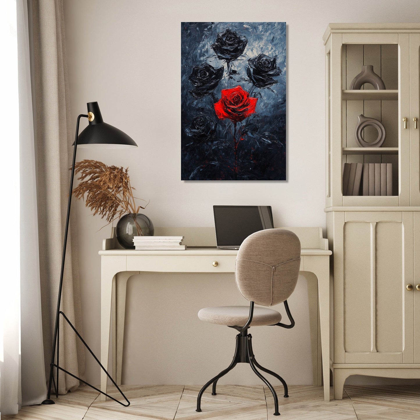 Contrasting Roses Canvas