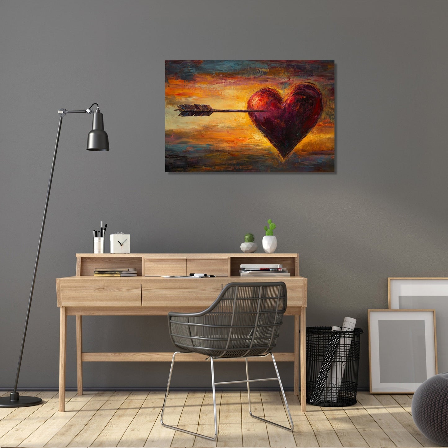 Heart and Arrow Canvas
