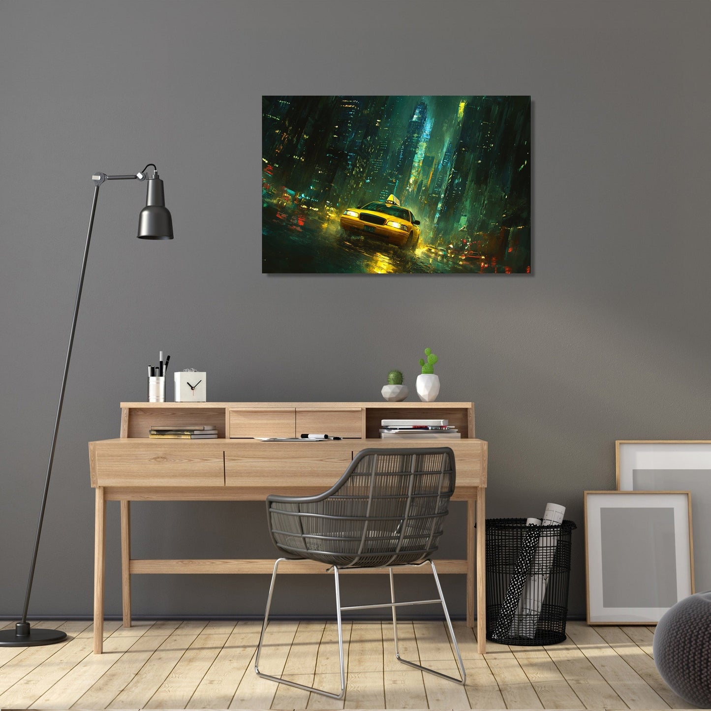 Starry Night Taxi Canvas