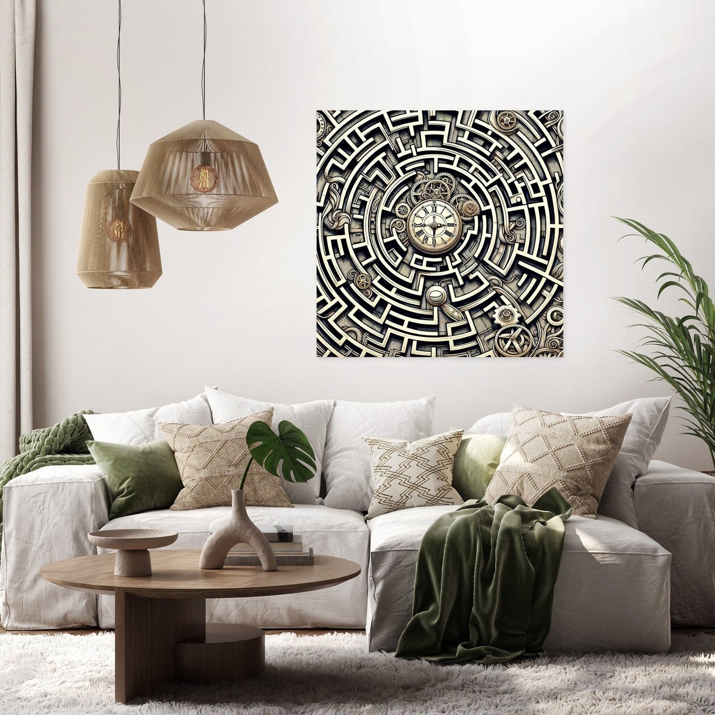 Temporal Labyrinth Elegance Canvas