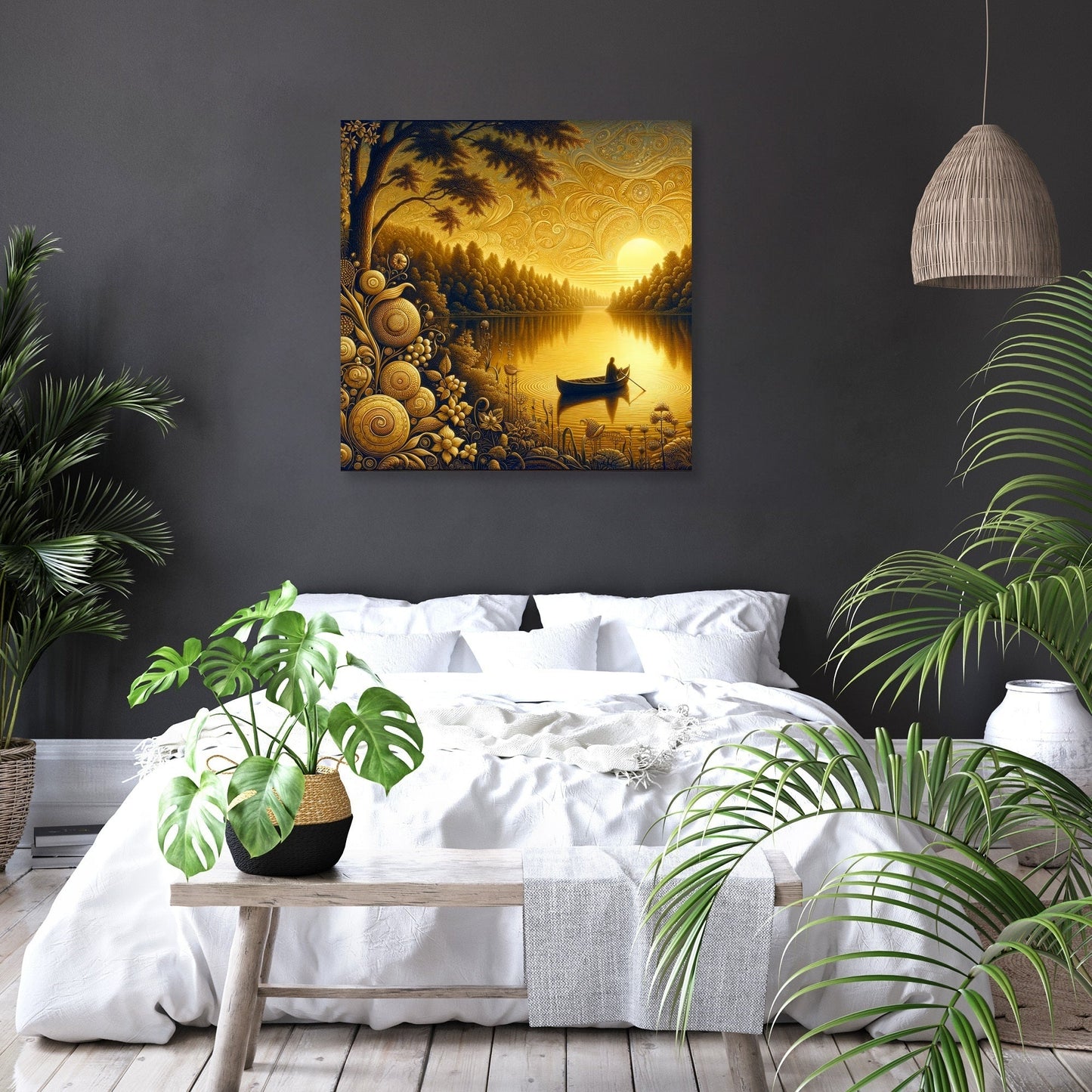 Twilight Serenity Lakeside Canvas