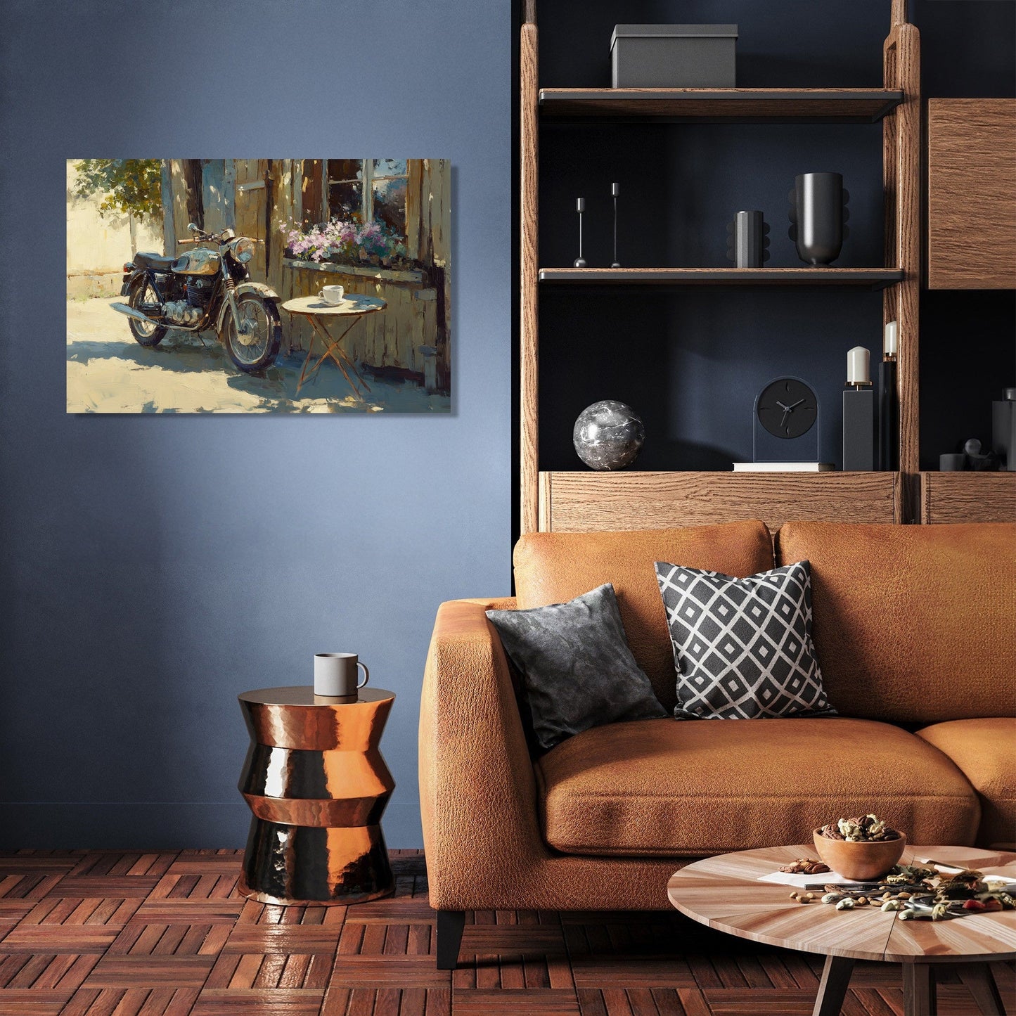 Motorbike Café Canvas