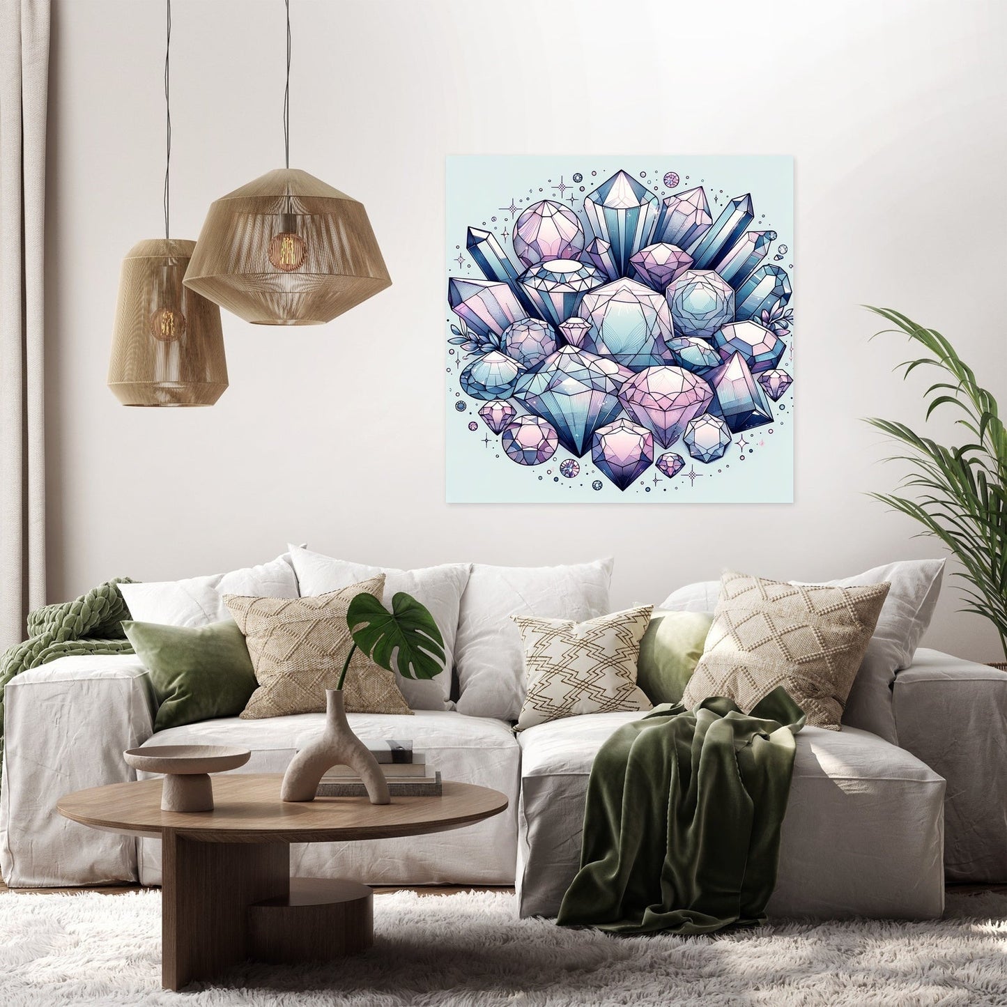 Mystic Gemstones Canvas