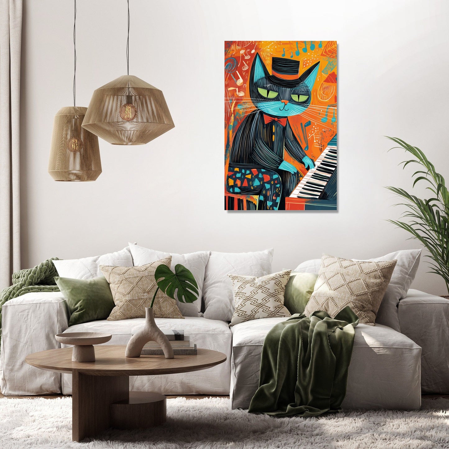 Jazz Cat Harmony Canvas