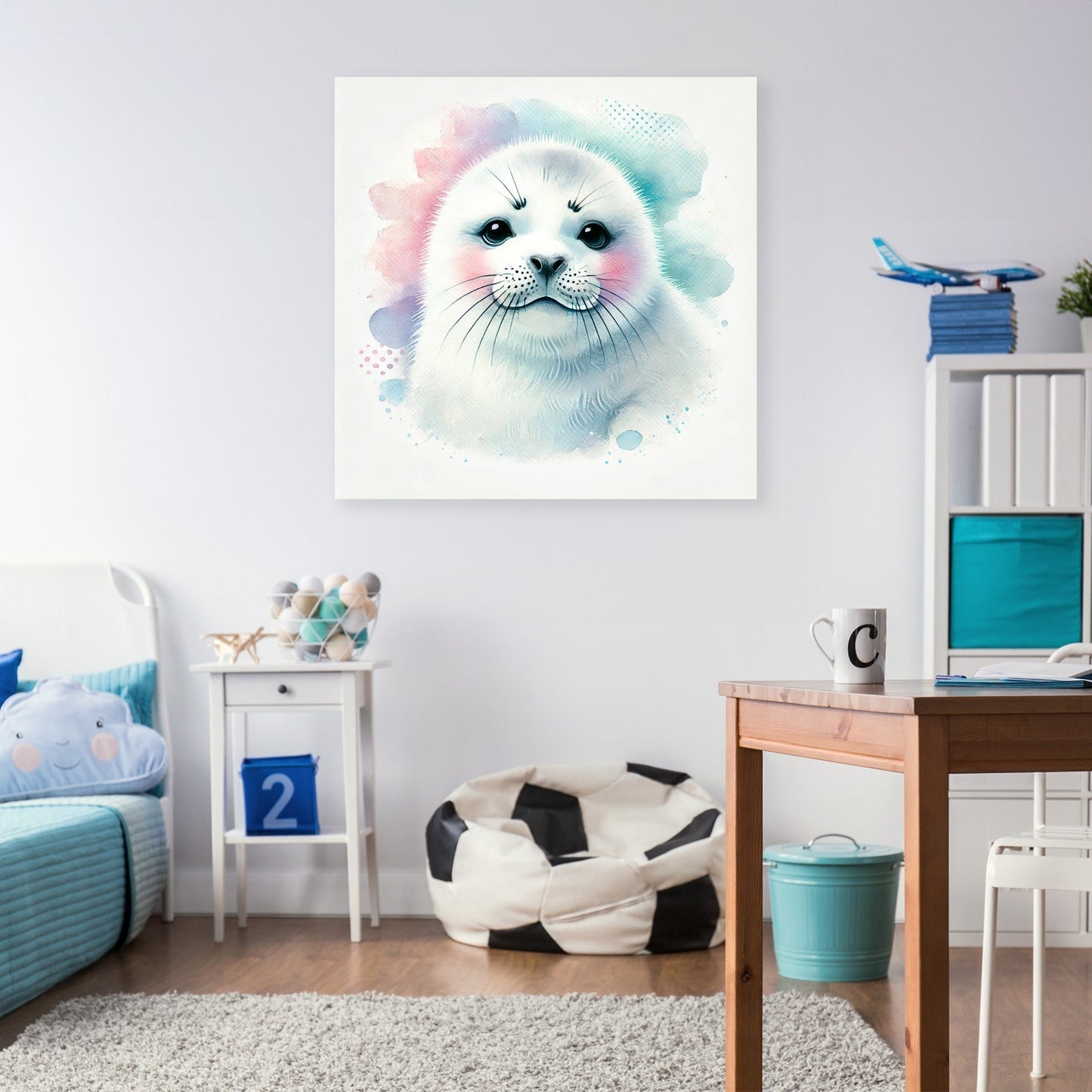 Smiling Harp Seal Canvas
