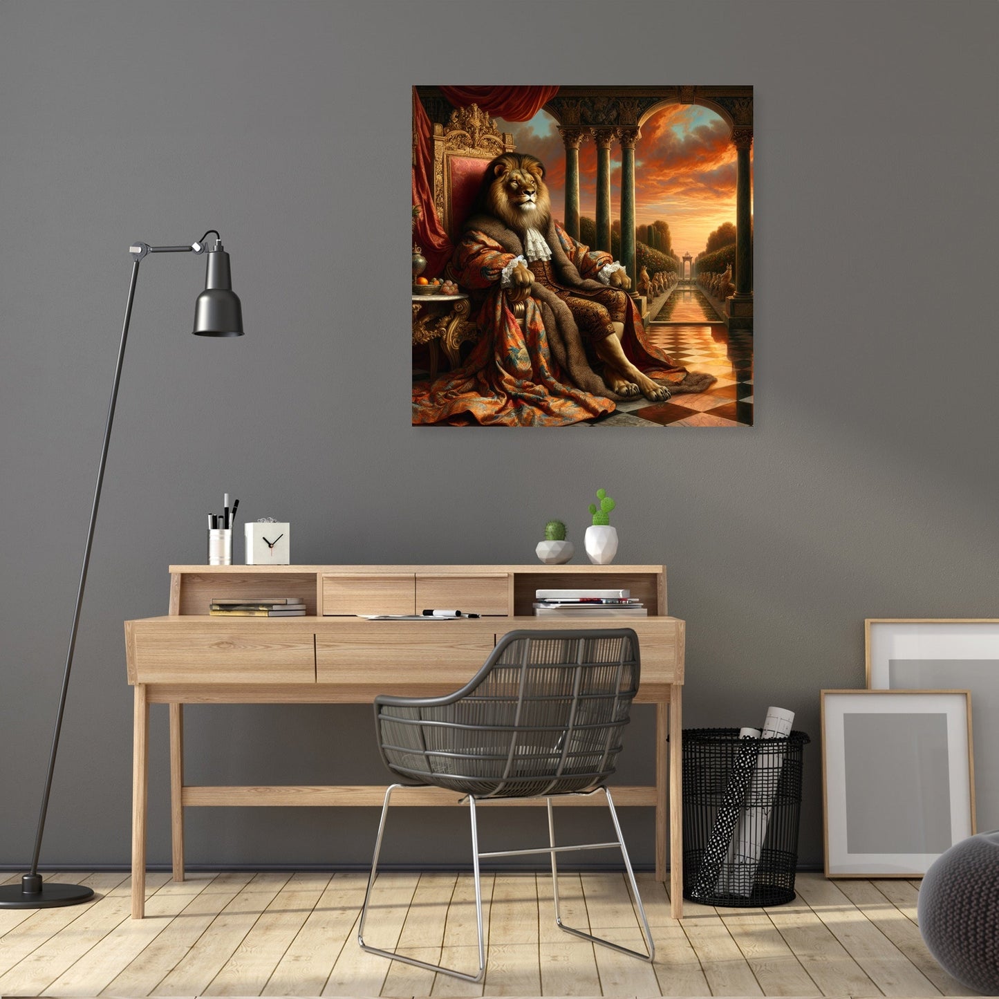 Regal Lion's Kingdom Sunset Canvas