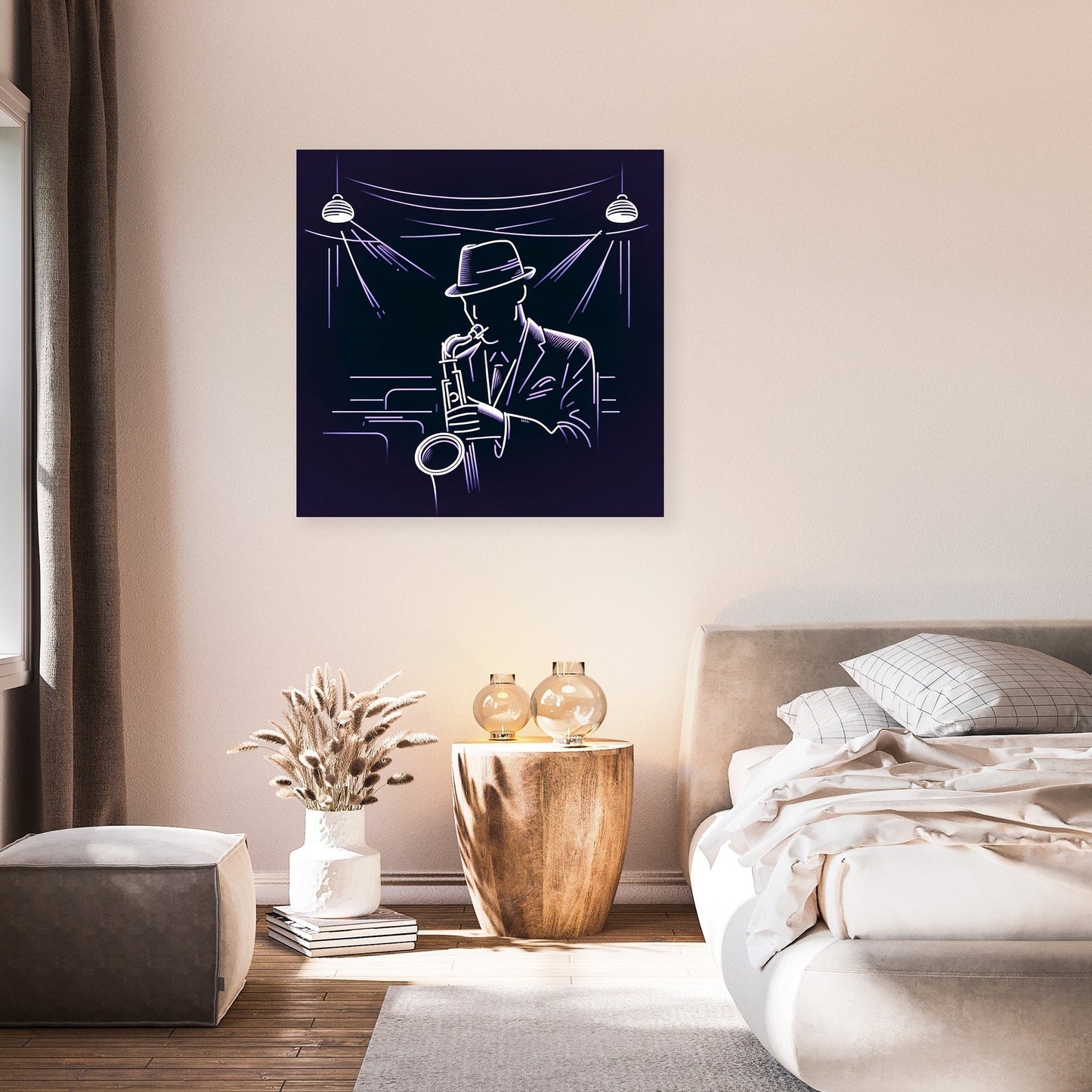 Jazz Night in Muted Shades Canvas
