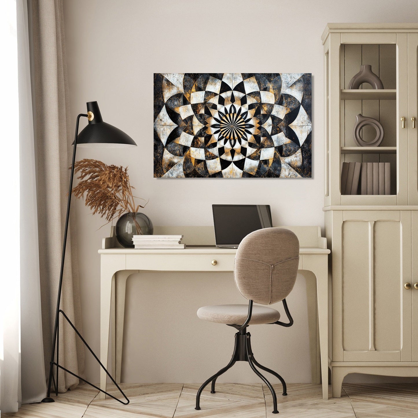 Golden Symmetry Meditation Canvas