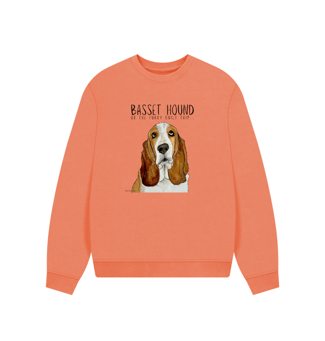 Basset Hound Women’s Oversized Sweatshirt: Cozy, Stylish & Full of Guilt!