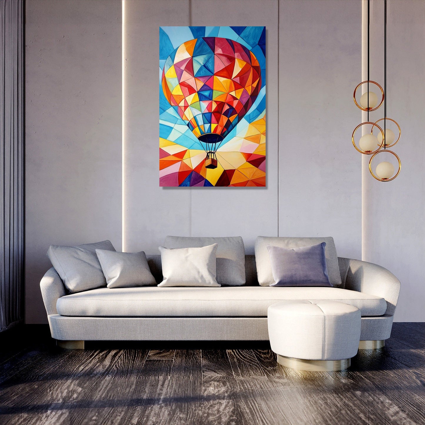 Geometric Hot Air Canvas