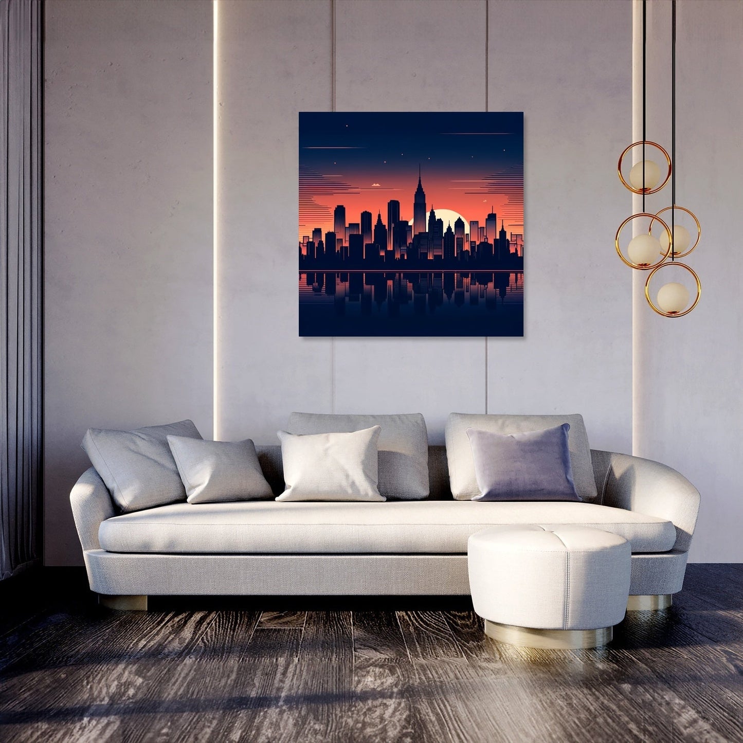 City Morning in Contrasting Canvas