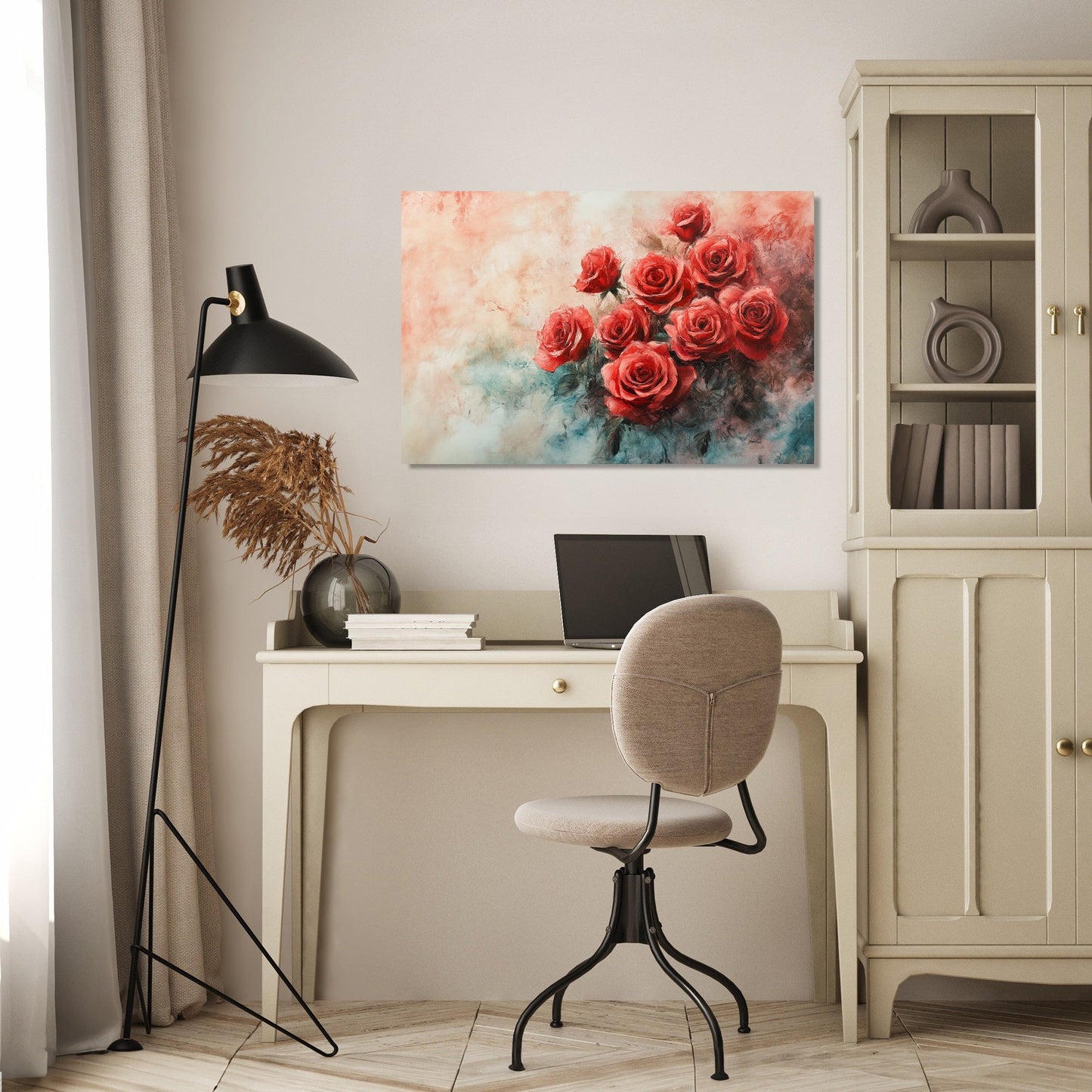 Crimson Rose Reverie Canvas