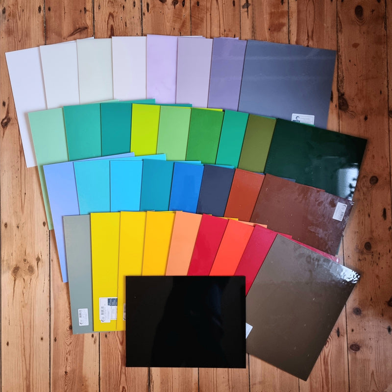 10cm Chequered Soft White/Colour Coaster - Oceanside Collection