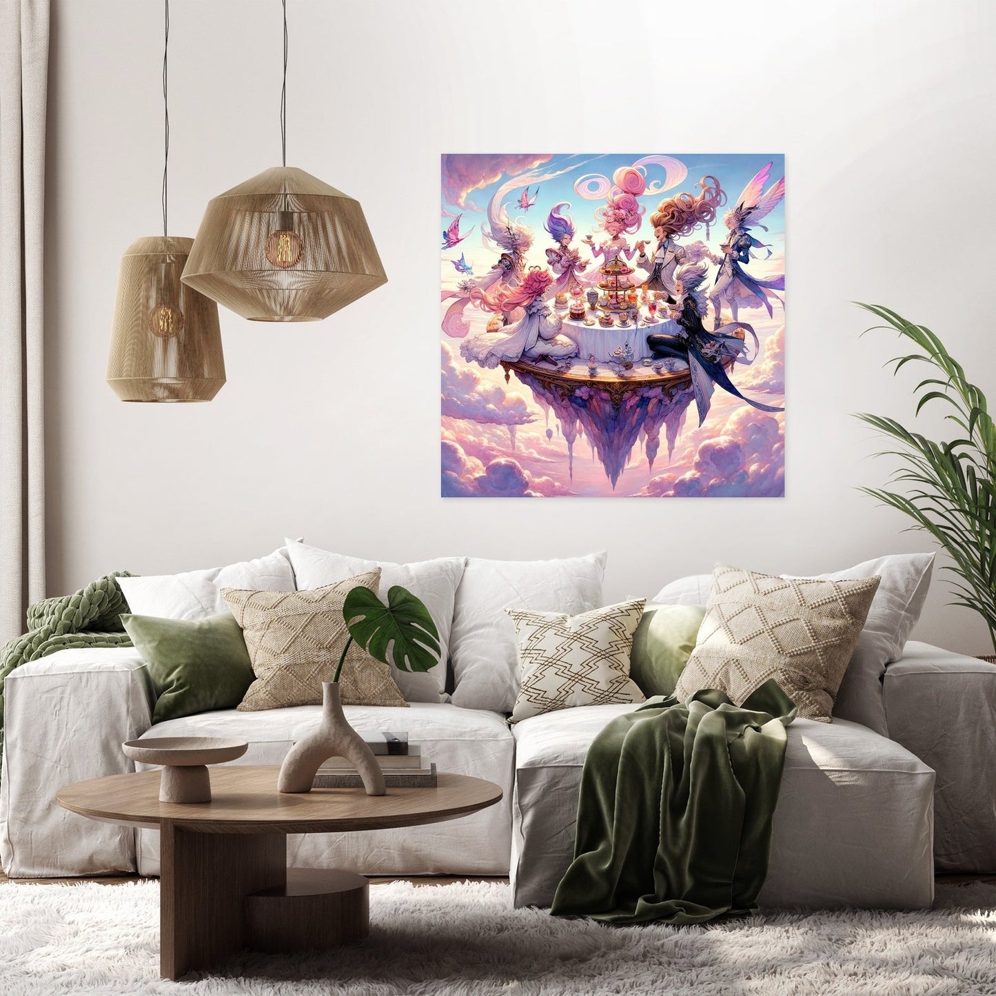 Sky High Tea Party Canvas