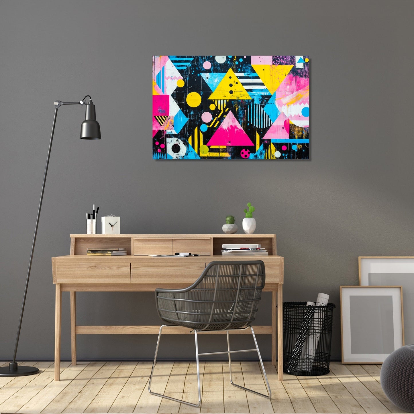 Geometric Graffiti Canvas