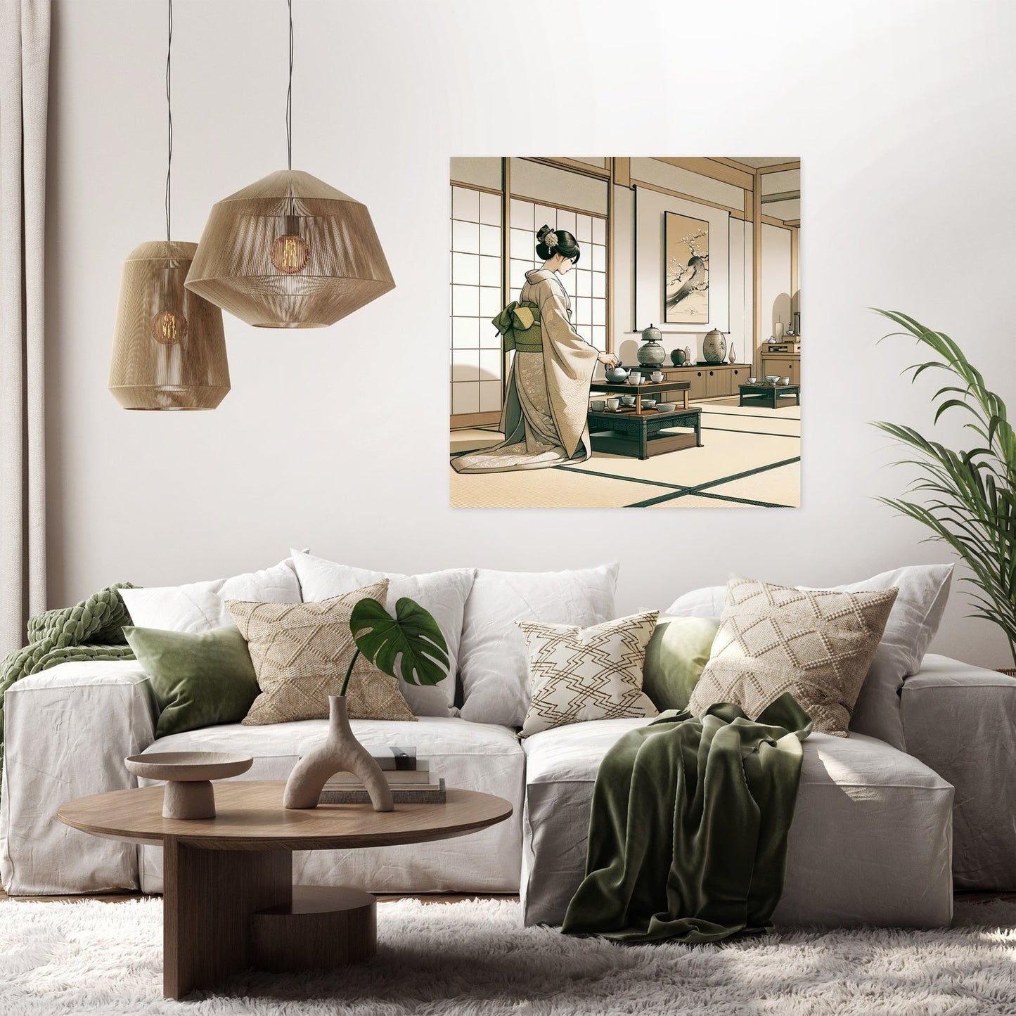 Tranquil Kimono Ceremony Canvas