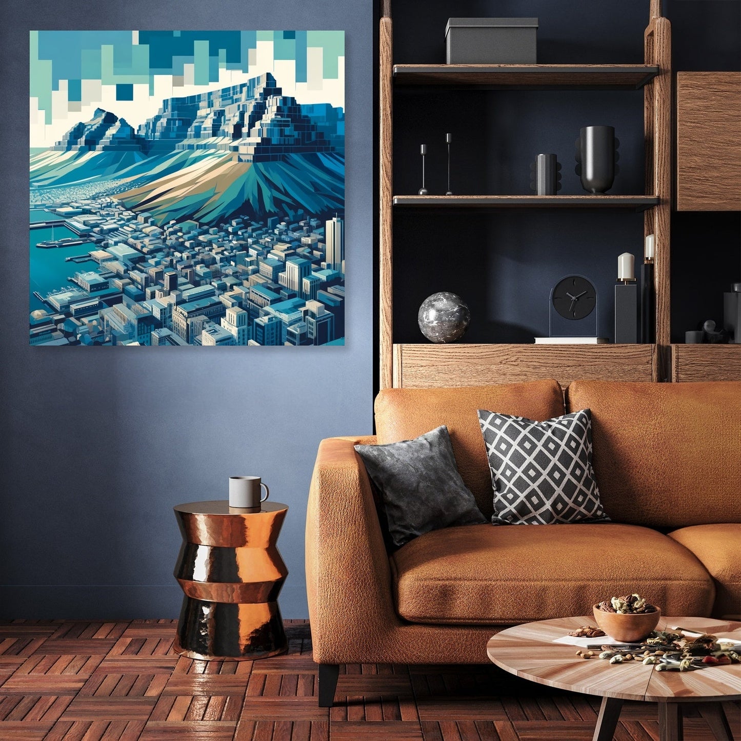 Table Mountain Cubist Canvas