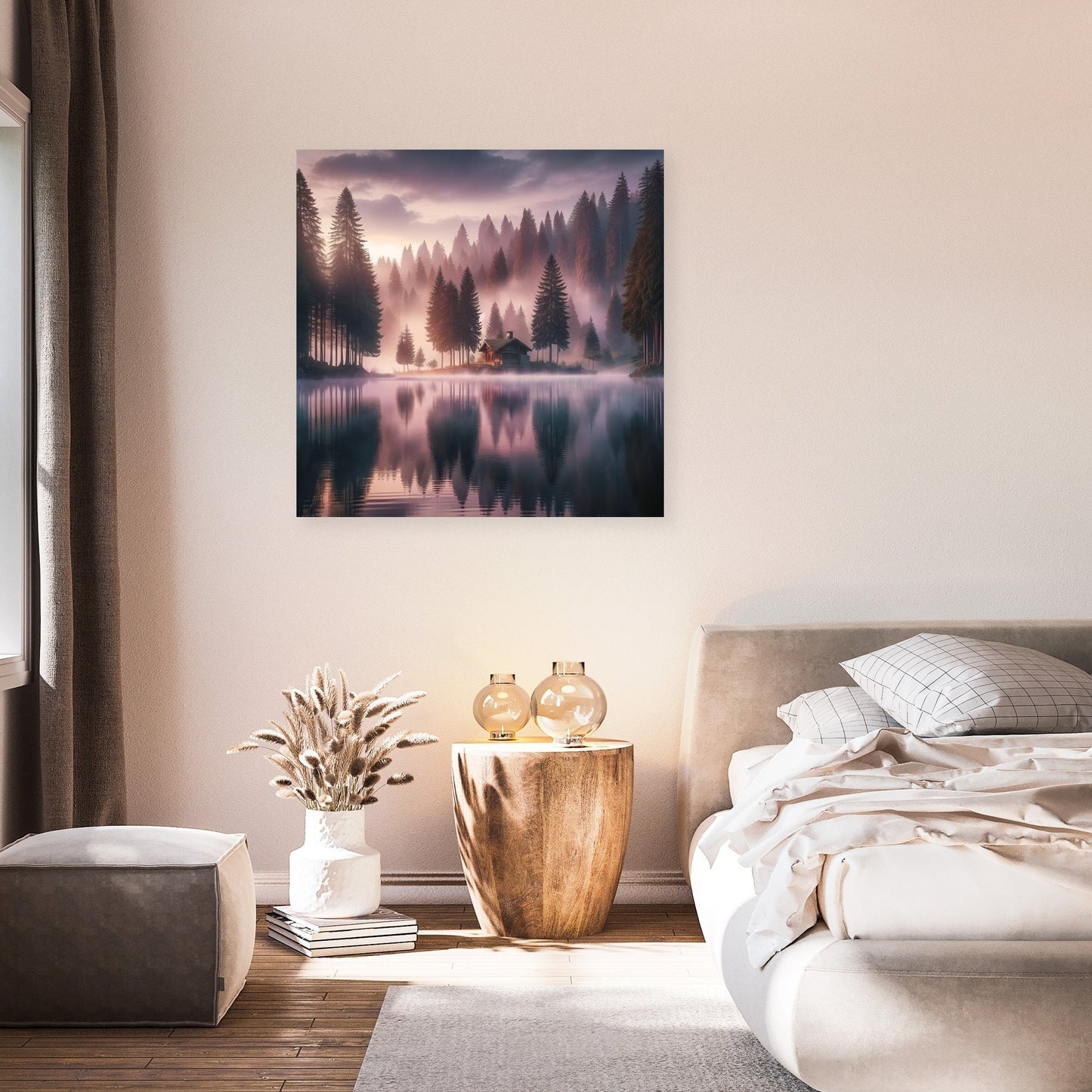 Dawn Lakeside Retreat Canvas