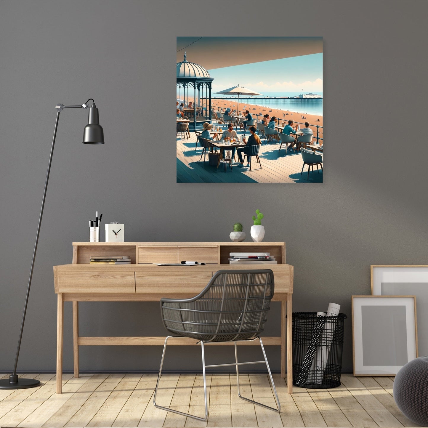 Contemporary Brighton Café Canvas