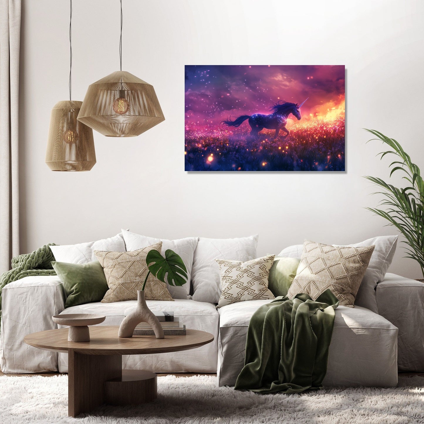 Unicorn Firefly Dreamscape Canvas