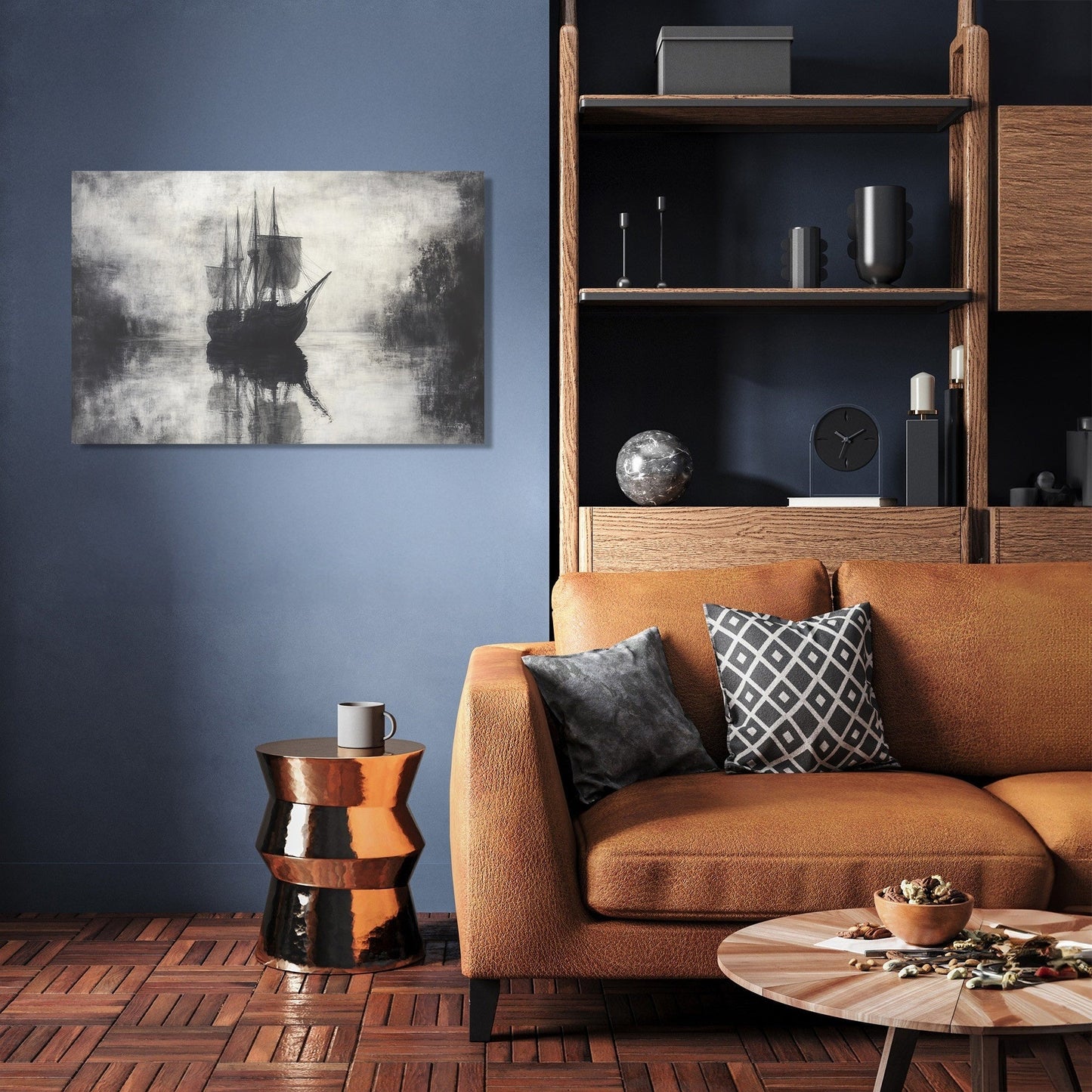 Ghostly Vessel Reflection Canvas