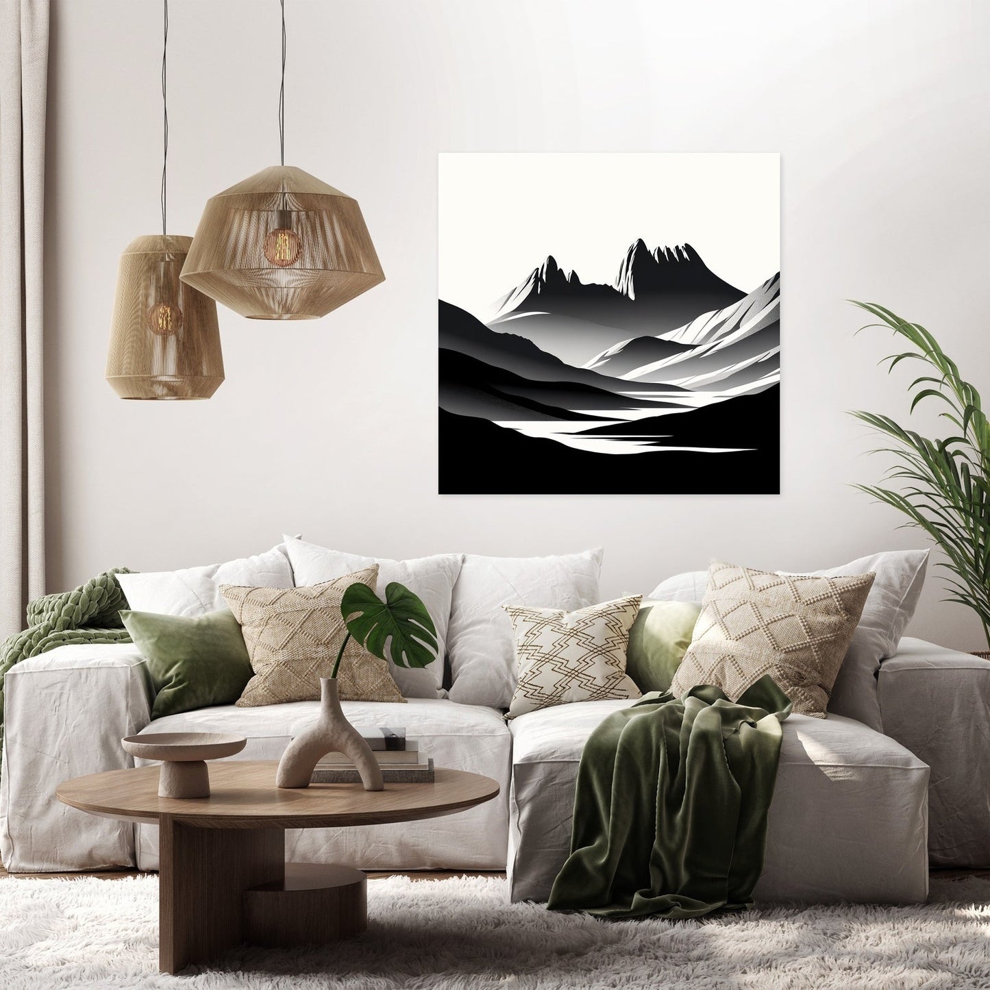 Cradle Mountain Abstract Shadows Canvas