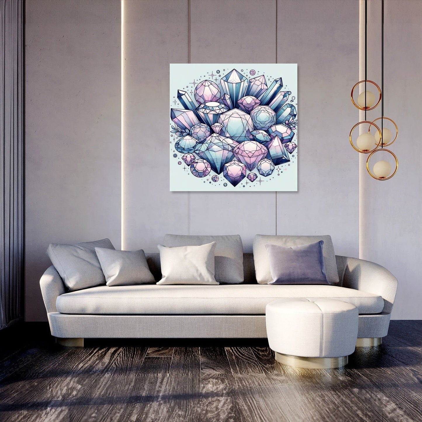 Mystic Gemstones Canvas