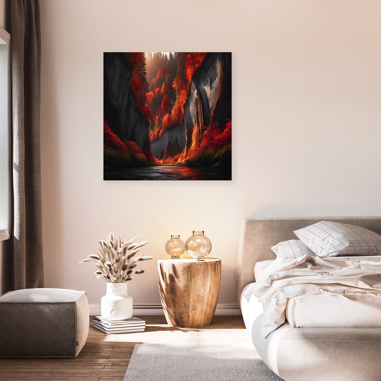 Autumn Canyon River Canvas