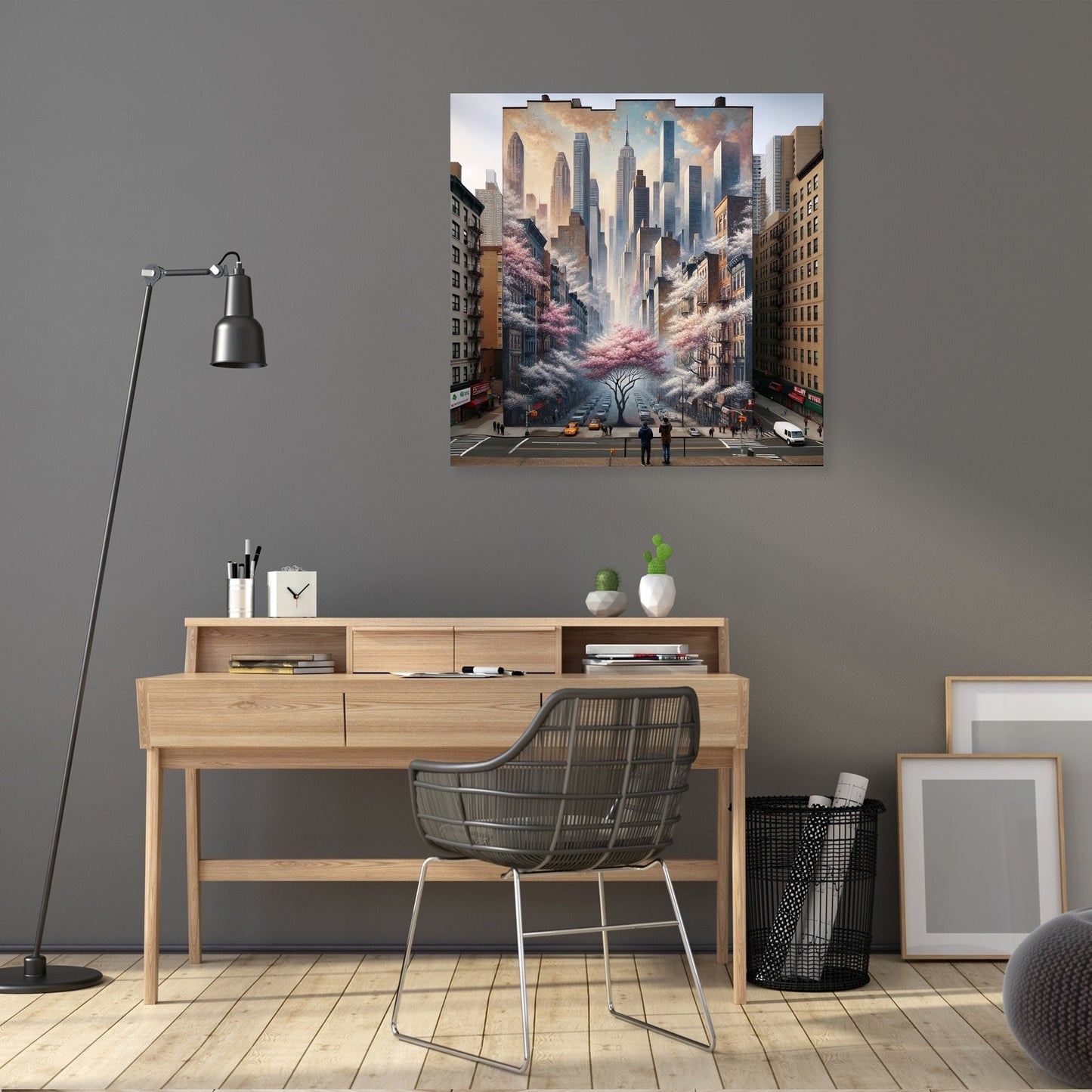 Skyline Blossoms Canvas