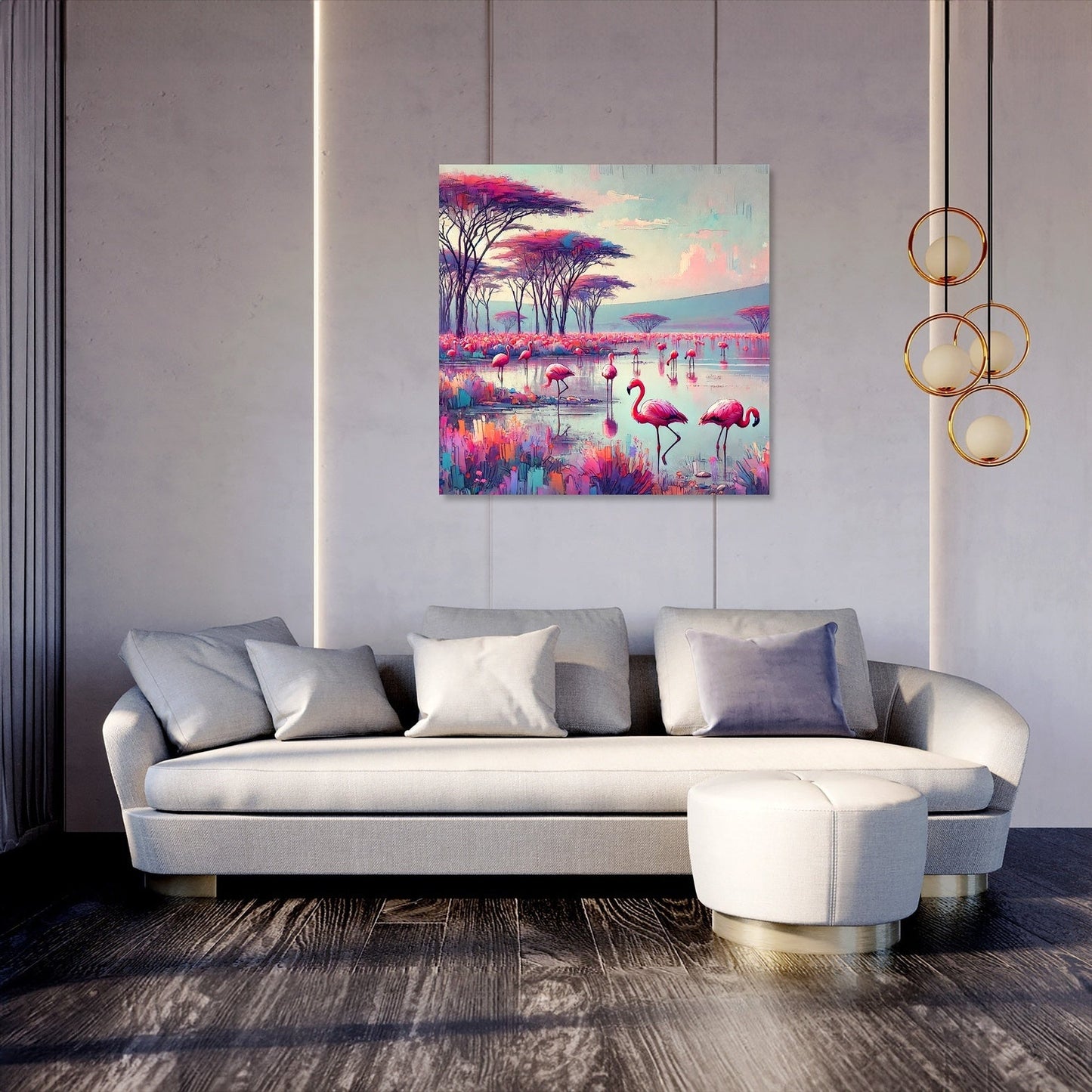 Flamingo Paradise Canvas