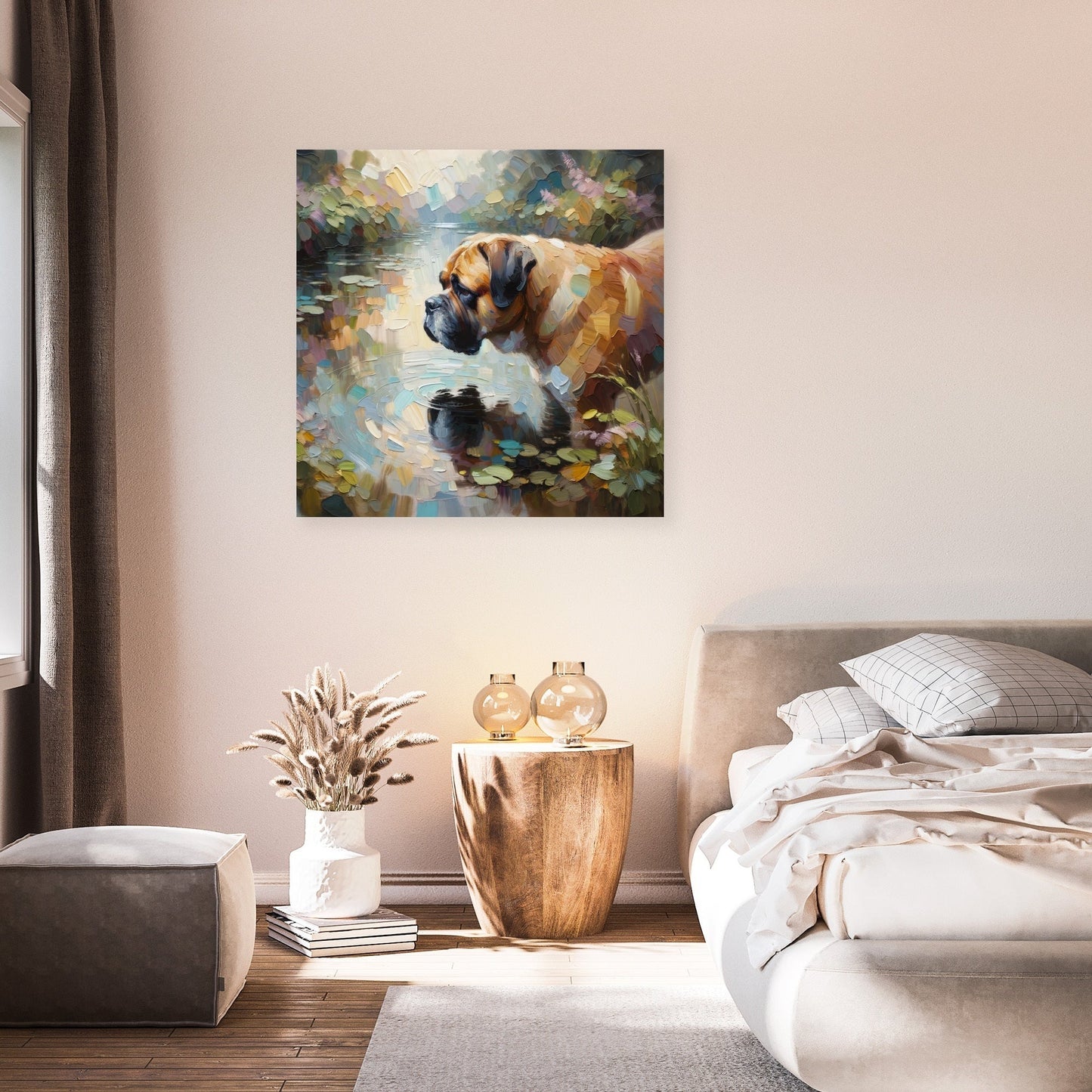 Serene Reflections Bullmastiff Canvas