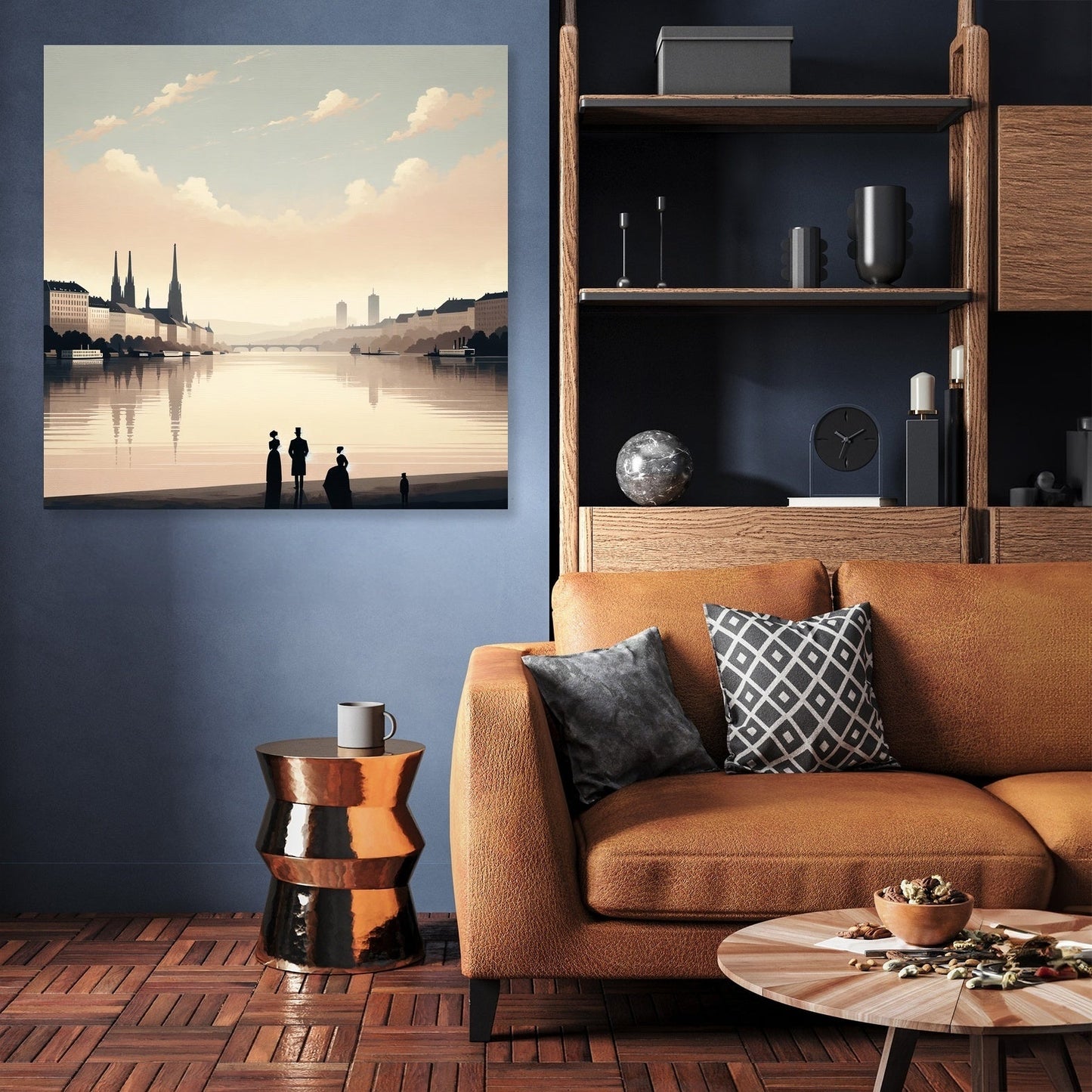 Serene Danube Minimalist Canvas