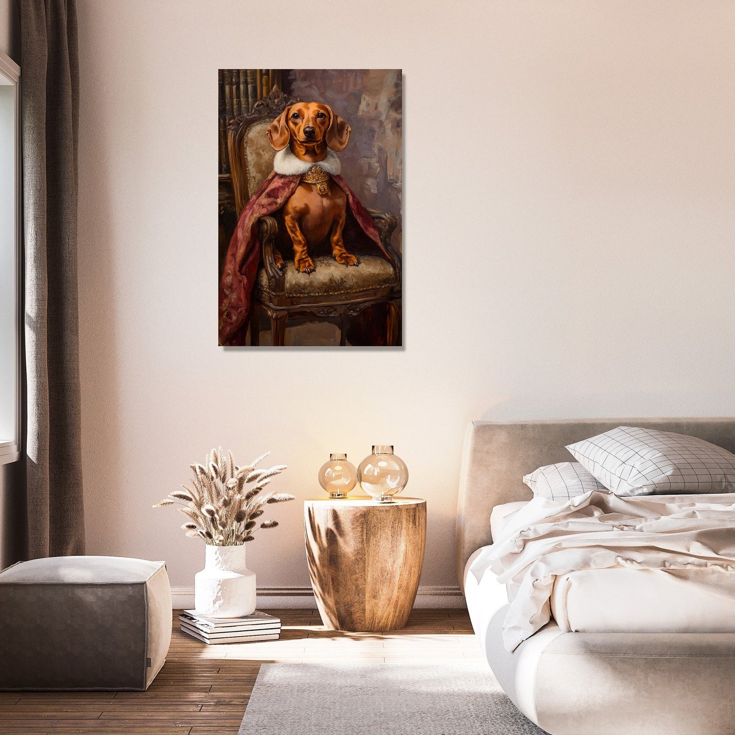 Regal Dachshund Twilight Canvas