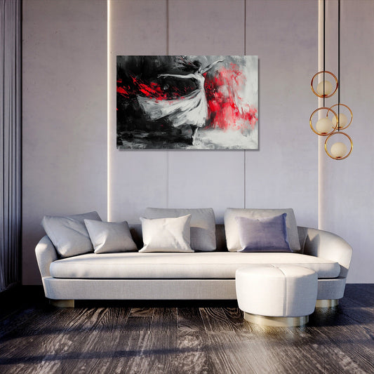 Silhouetted Elegance Dance Canvas