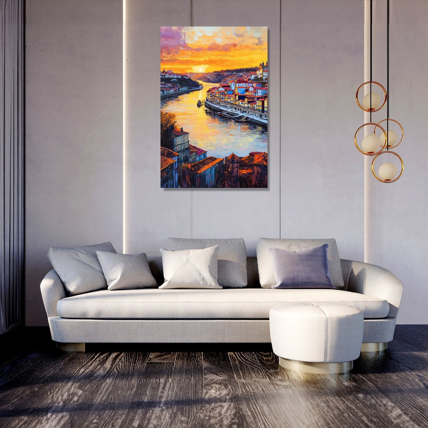 Porto Sunset Reflections Canvas