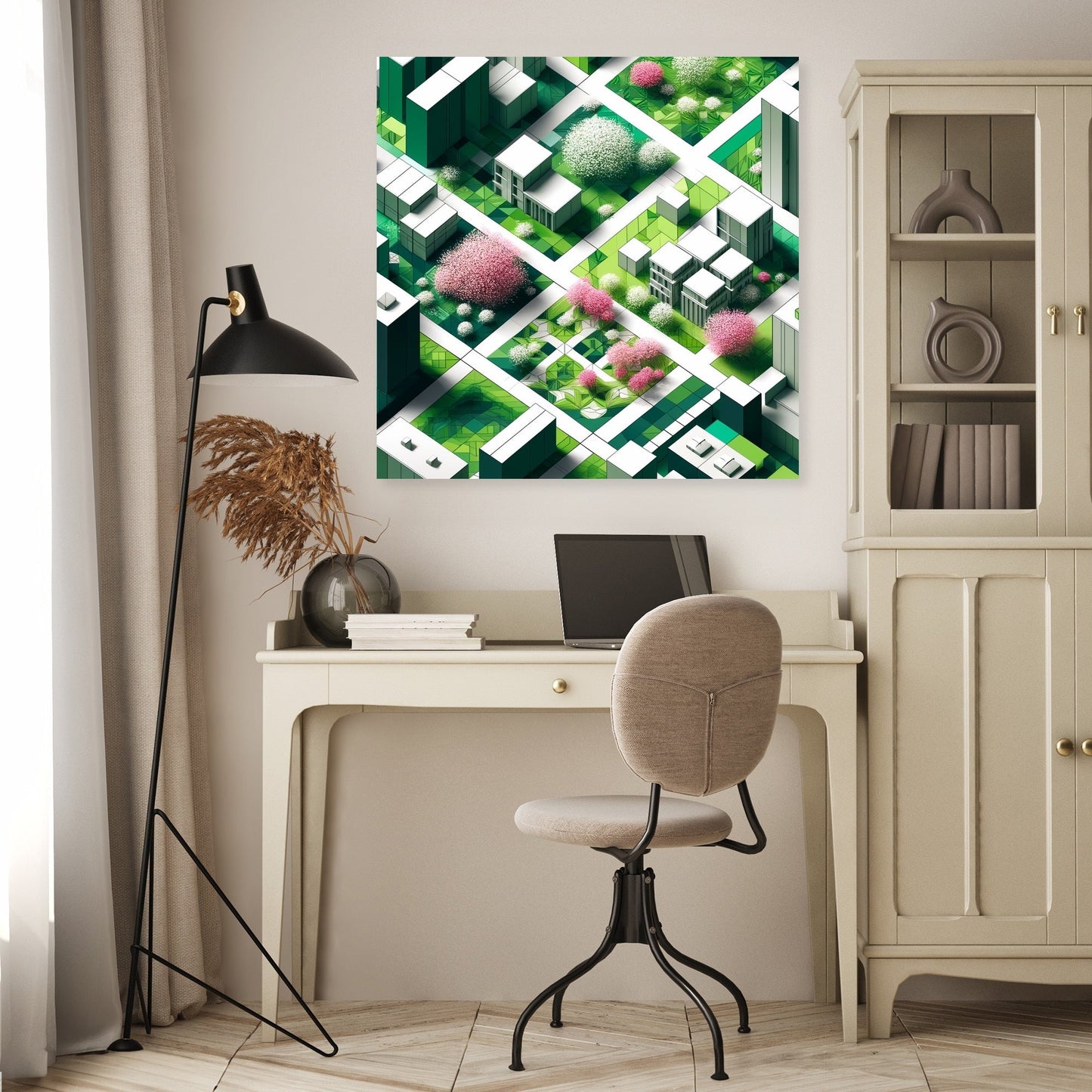Spring Park Geometry Canvas
