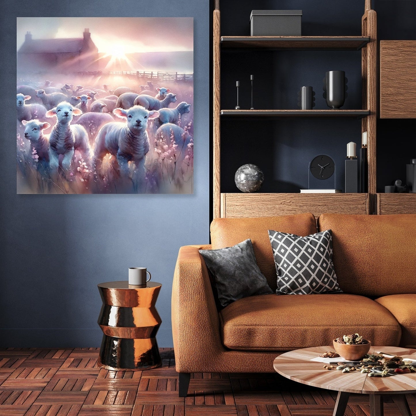 Dawn's Gentle Lambs Canvas