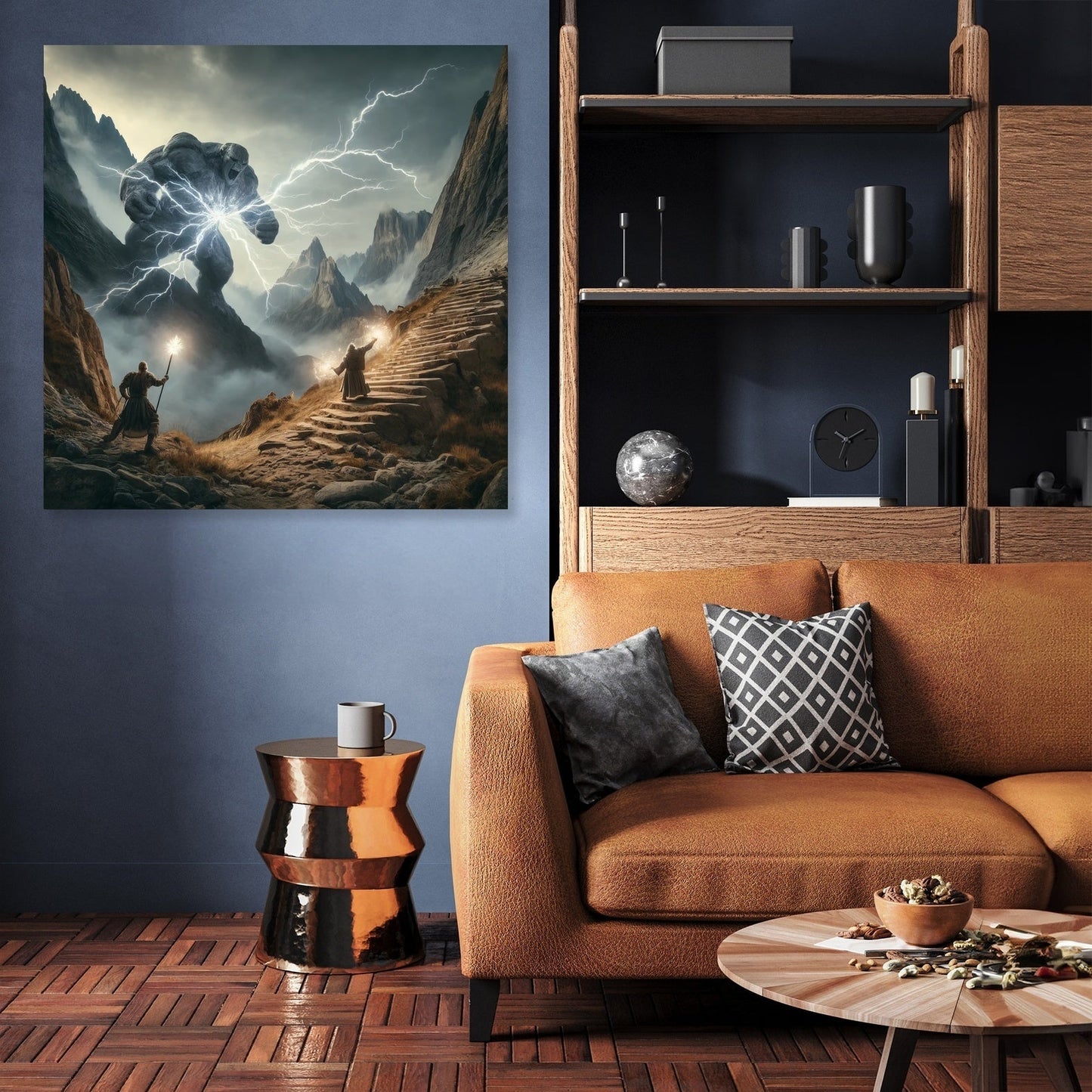 Mountain Pass Showdown Canvas