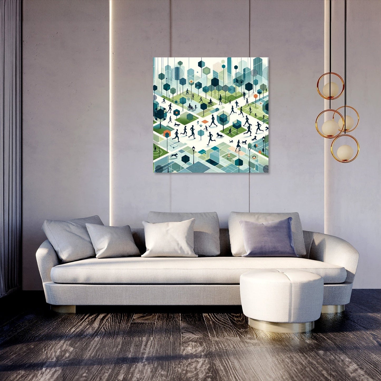 Urban Park Harmony Canvas