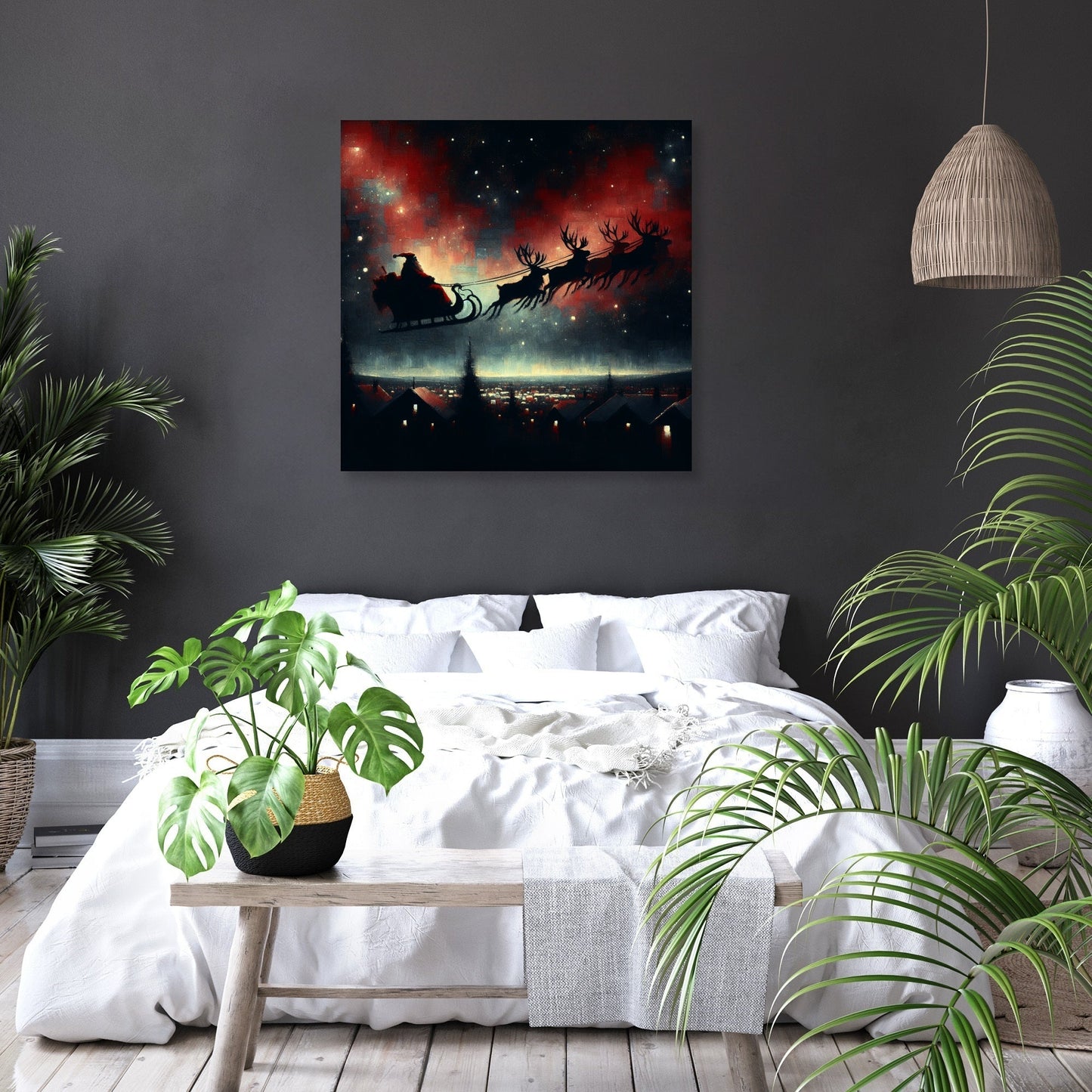 Santa's Starlit Journey Canvas